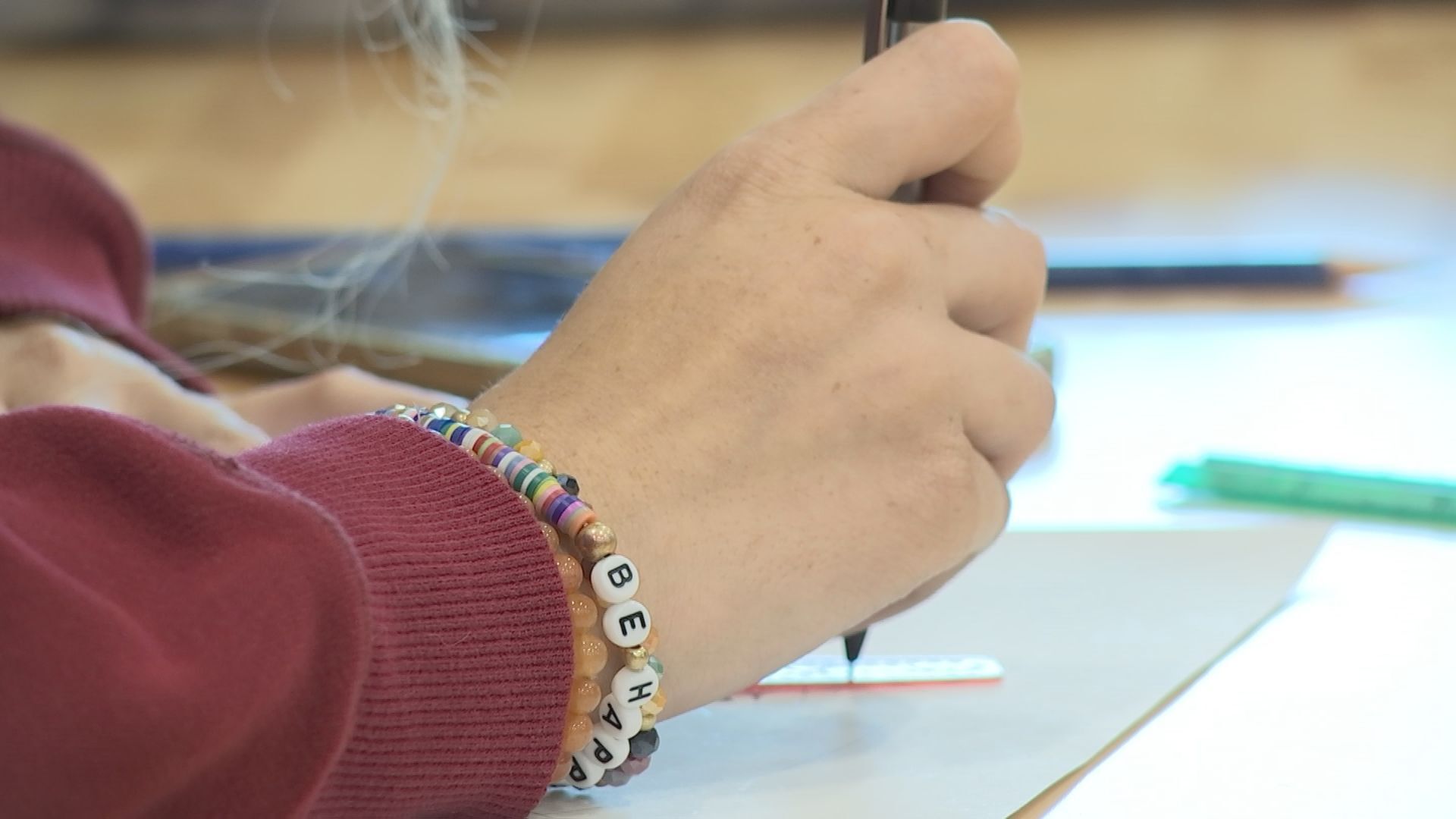 Student writing